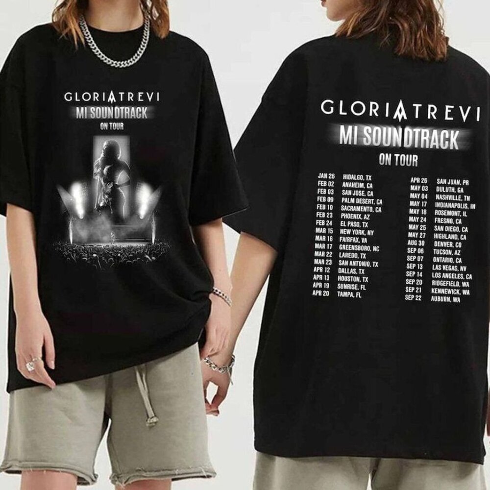 Gloria Trevi Tour 2024 T Shirt Mi Sound Track Concert Music Graphic Fan Gift Two